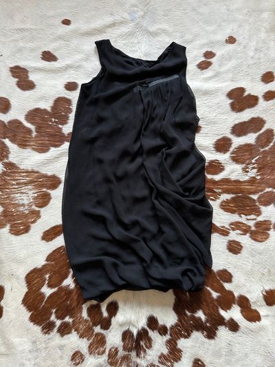 Cop Copine Avant Garde Black Sleeveless Dress